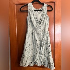 Eyelet Mini Dress